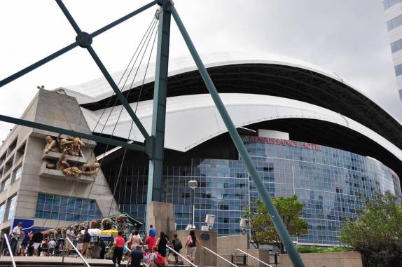O bonito estádio do Blue Jays, time de beisebol de Toronto, no Canadá